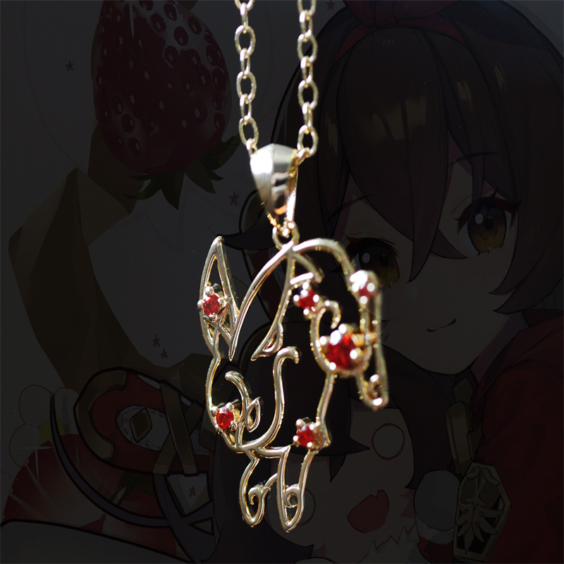 Women'S Running Accessories - Anime Necklace Genshin Impact Amber rabbit