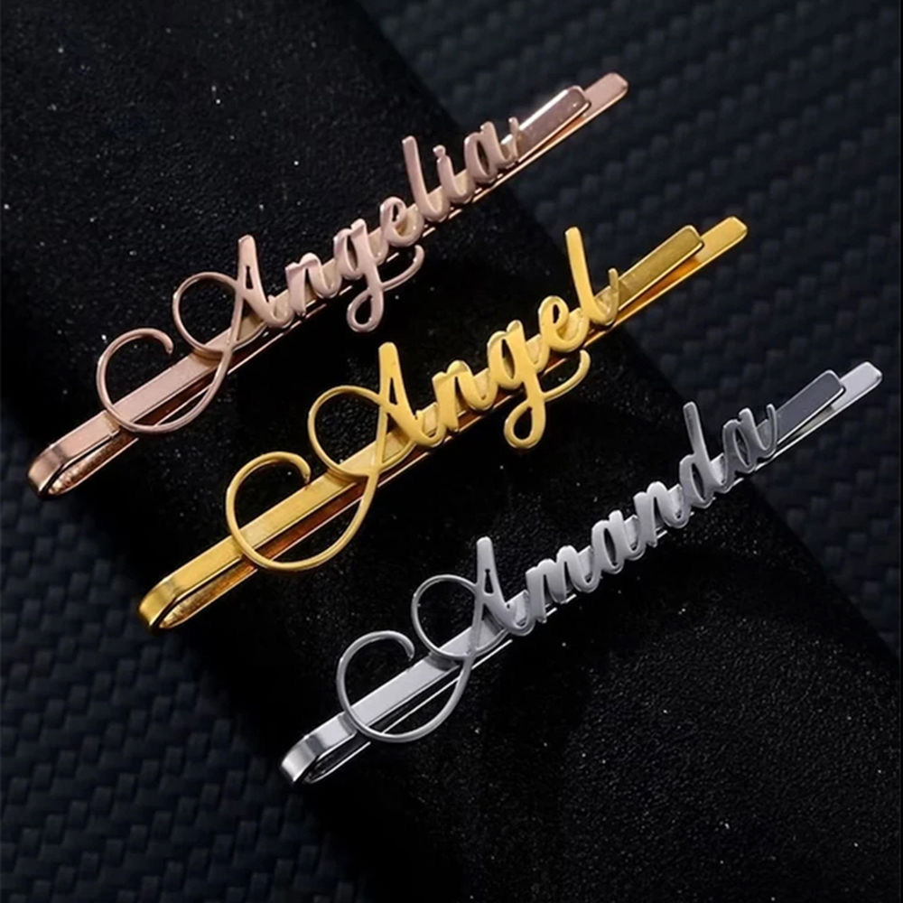 Women Accessories Name - Custom Name Hair Clips Fashion Cute
