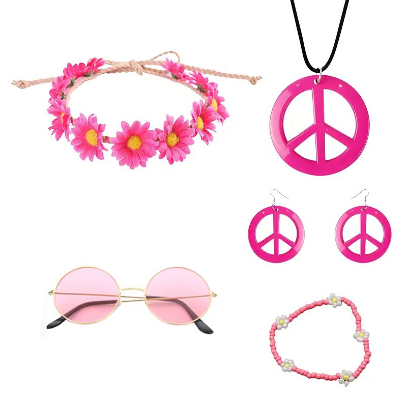 PESENAR Hippie Costume Accesso - Women'S Accessories In The 60S ulasan dan harga