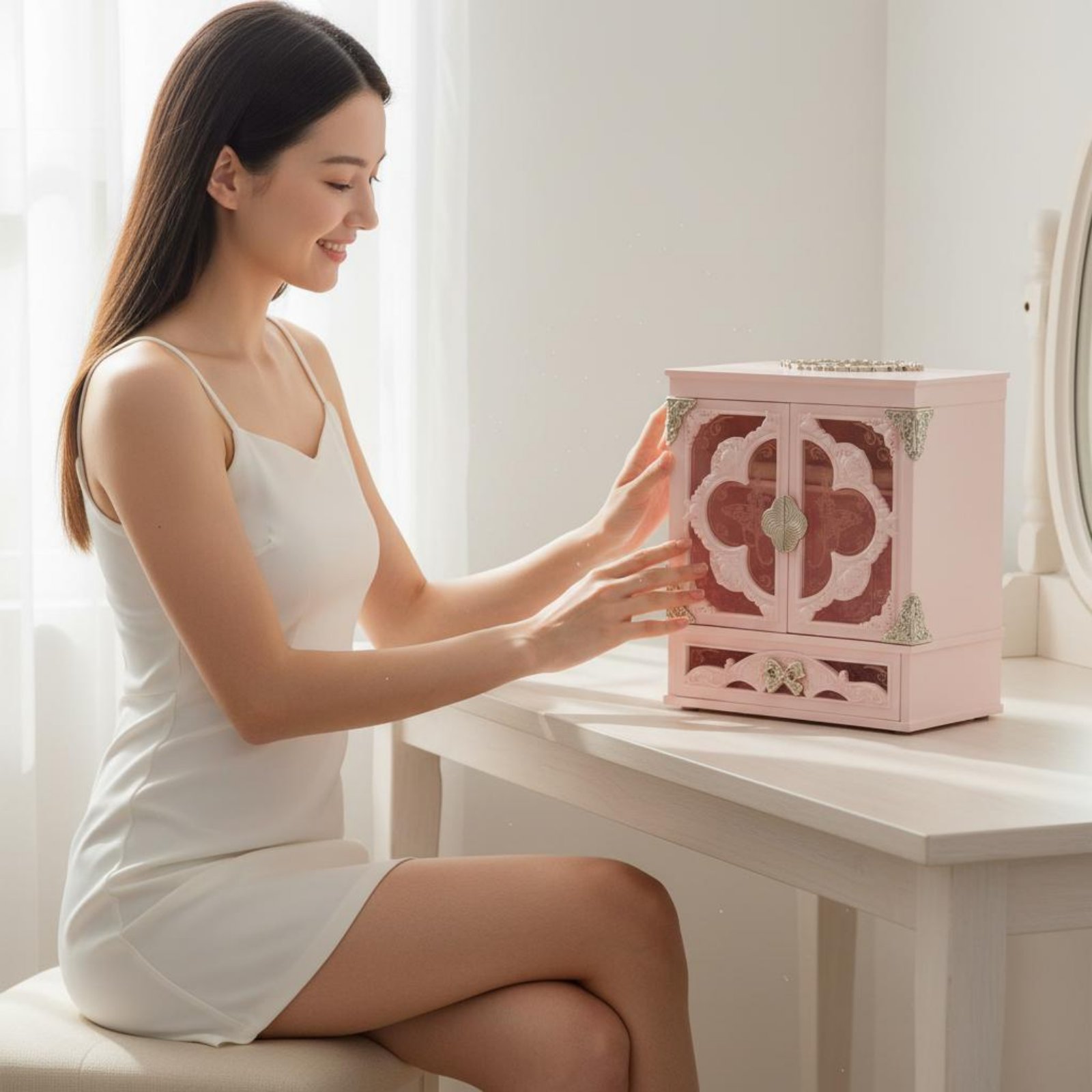 Llluminated Makeup Organizer M - Women Accessories List ulasan dan harga