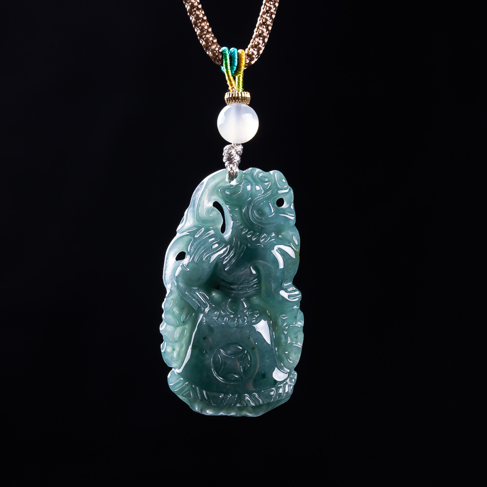 Burmese Jadeite Pixiu Pendant  - Women'S Vintage Accessories ulasan dan harga