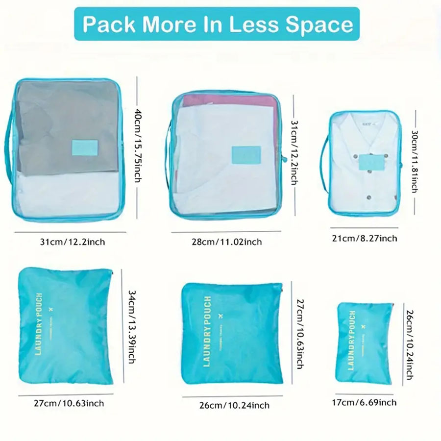 6pcs Travel Organizer Storage  - Women Accessories List ulasan dan harga