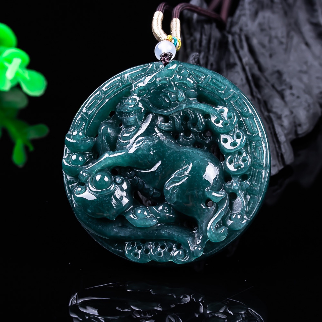 Burmese Jadeite Dragon Pendant - Women'S Vintage Accessories ulasan dan harga