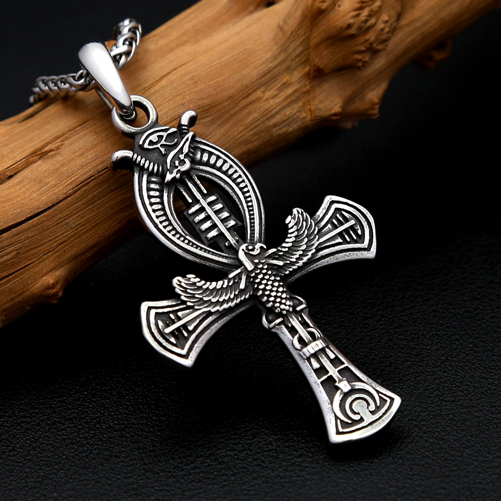 Retro Eagle Ankh Cross Stainle - Women'S Egyptian Accessories ulasan dan harga