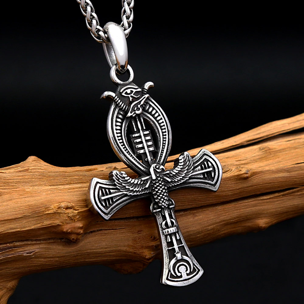 Retro Eagle Ankh Cross Stainle - Women'S Egyptian Accessories ulasan dan harga