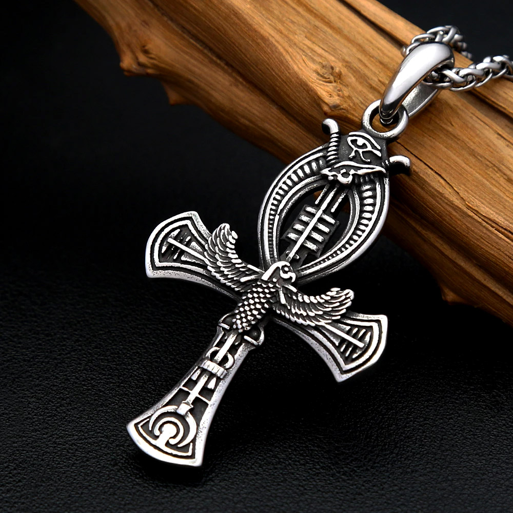 Retro Eagle Ankh Cross Stainle - Women'S Egyptian Accessories ulasan dan harga
