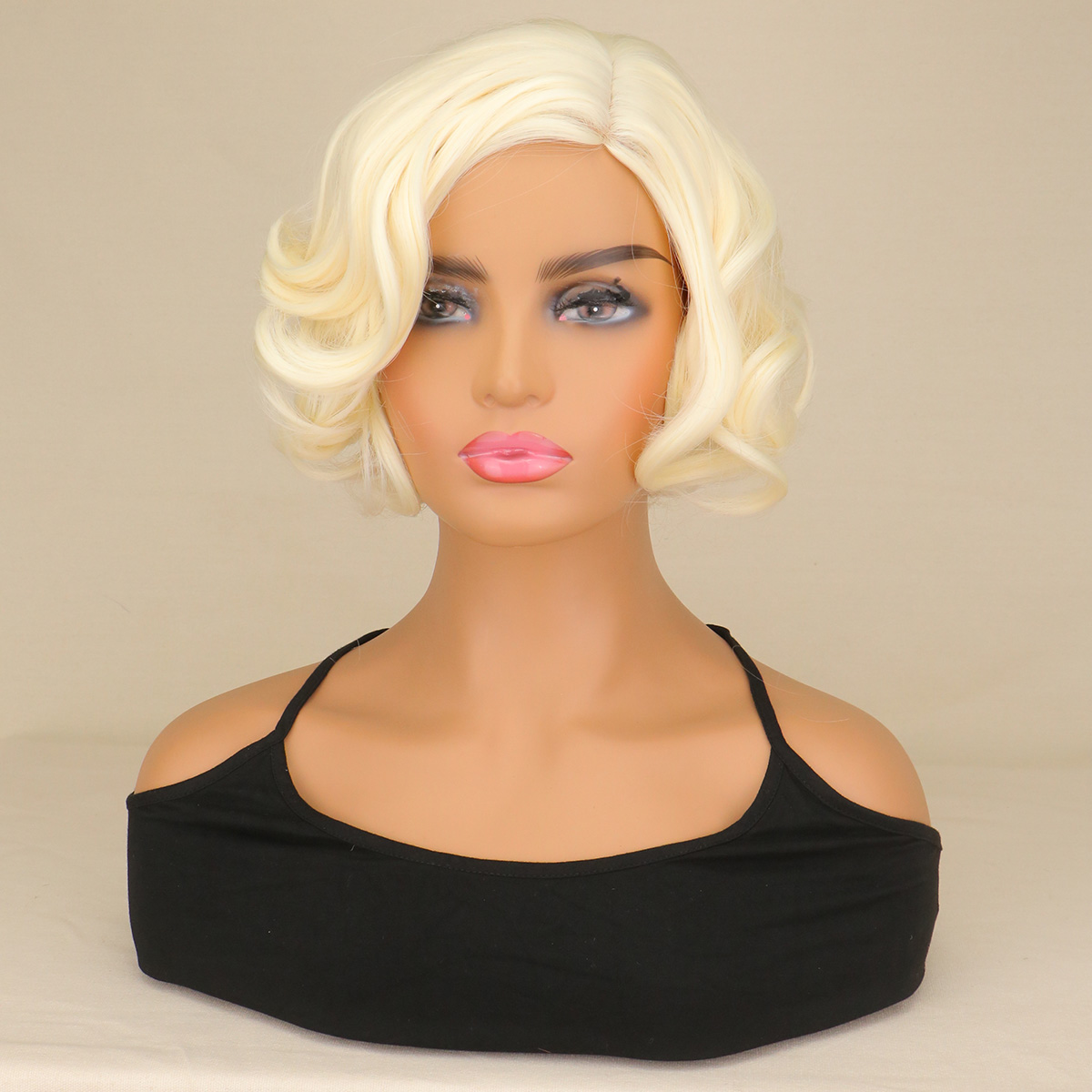 Women Synthetic Short Curly Ha - Women'S Accessories In The 60S ulasan dan harga