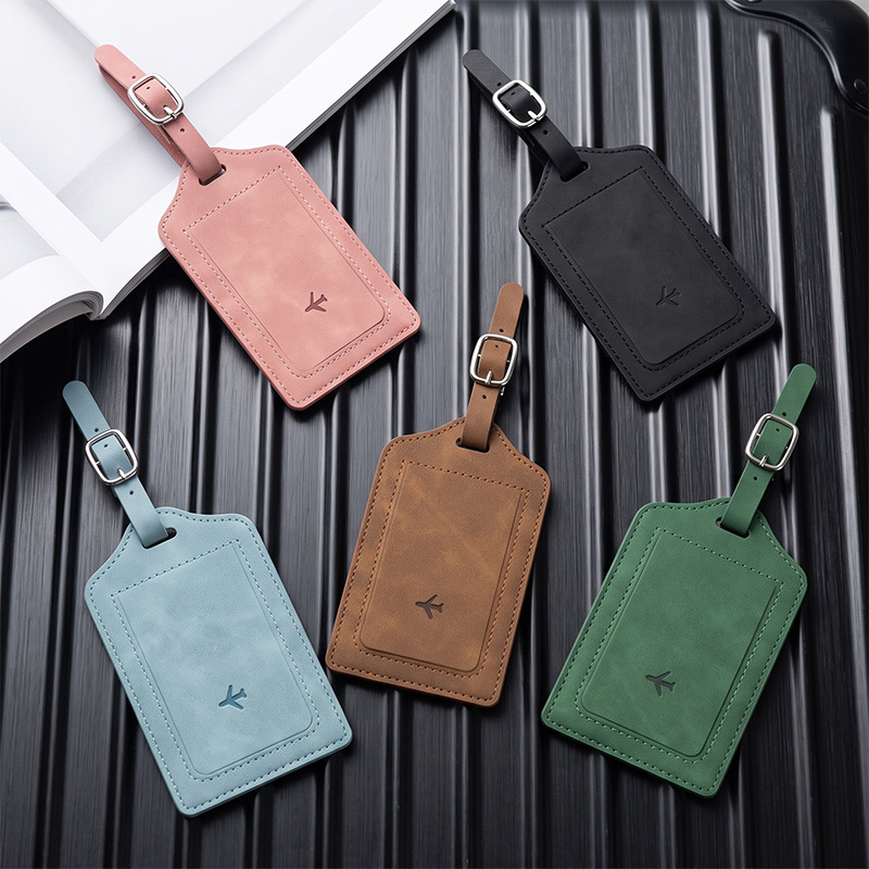 1PC PU Leather Luggage Tag Wom - Women Accessories Name ulasan dan harga