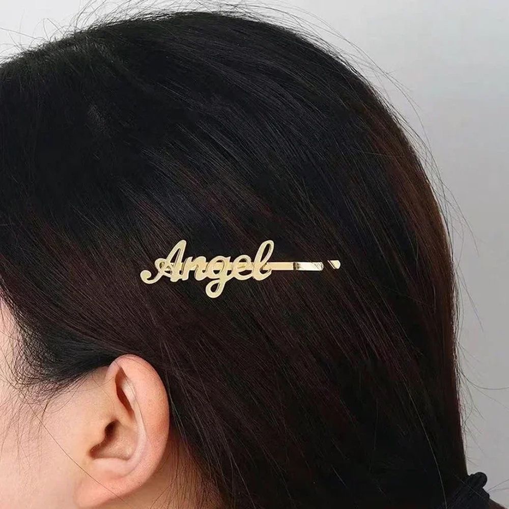 Custom Name Hair Clips Fashion - Women Accessories Name ulasan dan harga