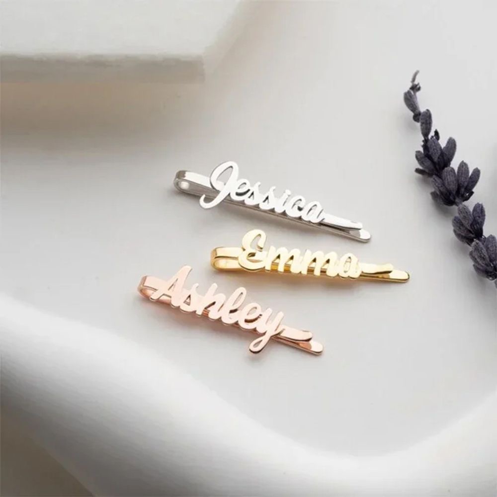 Custom Name Hair Clips Fashion - Women Accessories Name ulasan dan harga